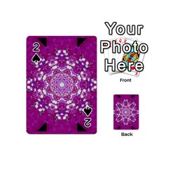 Wonderful Star Flower Painted On Canvas Playing Cards 54 (mini) by pepitasart