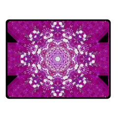 Wonderful Star Flower Painted On Canvas Double Sided Fleece Blanket (small)  by pepitasart