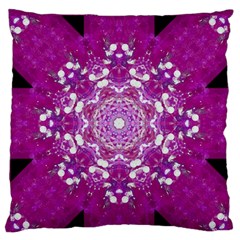 Wonderful Star Flower Painted On Canvas Standard Flano Cushion Case (two Sides) by pepitasart