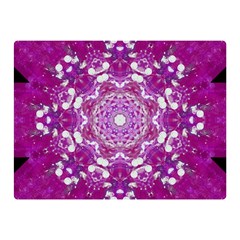 Wonderful Star Flower Painted On Canvas Double Sided Flano Blanket (mini)  by pepitasart