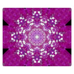 Wonderful Star Flower Painted On Canvas Double Sided Flano Blanket (small)  by pepitasart