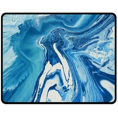 Tsunami Fleece Blanket (medium)  by WILLBIRDWELL