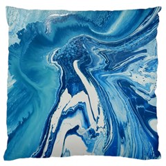 Tsunami Large Flano Cushion Case (one Side) by WILLBIRDWELL