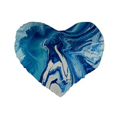 Tsunami Standard 16  Premium Flano Heart Shape Cushions by WILLBIRDWELL