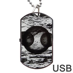 Yin Dog Tag Usb Flash (one Side) by WILLBIRDWELL