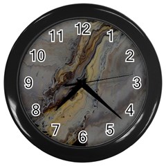 Gold Seam Wall Clock (black) by WILLBIRDWELL