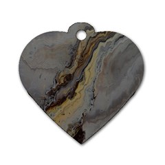 Gold Seam Dog Tag Heart (two Sides) by WILLBIRDWELL