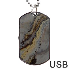 Gold Seam Dog Tag Usb Flash (one Side) by WILLBIRDWELL