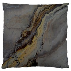 Gold Seam Large Flano Cushion Case (one Side) by WILLBIRDWELL