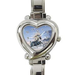 Wonderful Wild Fantasy Horse On The Beach Heart Italian Charm Watch by FantasyWorld7