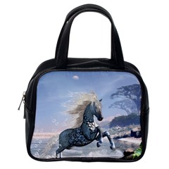 Wonderful Wild Fantasy Horse On The Beach Classic Handbag (one Side) by FantasyWorld7