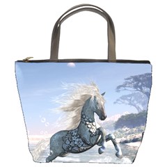 Wonderful Wild Fantasy Horse On The Beach Bucket Bag by FantasyWorld7