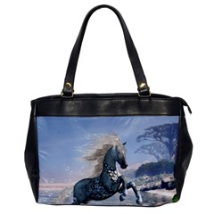 Wonderful Wild Fantasy Horse On The Beach Oversize Office Handbag by FantasyWorld7