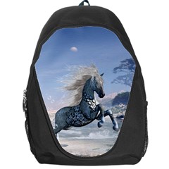 Wonderful Wild Fantasy Horse On The Beach Backpack Bag by FantasyWorld7