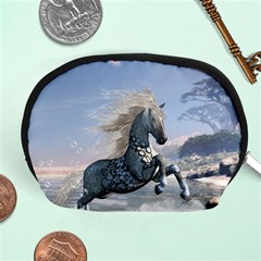 Wonderful Wild Fantasy Horse On The Beach Accessory Pouch (medium) by FantasyWorld7