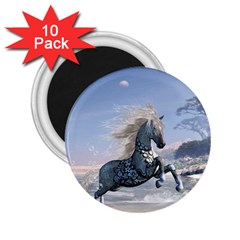 Wonderful Wild Fantasy Horse On The Beach 2 25  Magnets (10 Pack)  by FantasyWorld7