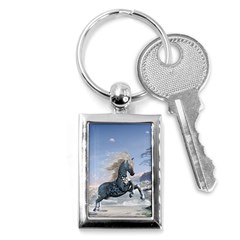 Wonderful Wild Fantasy Horse On The Beach Key Chains (rectangle)  by FantasyWorld7