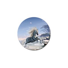 Wonderful Wild Fantasy Horse On The Beach Golf Ball Marker by FantasyWorld7