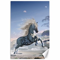 Wonderful Wild Fantasy Horse On The Beach Canvas 24  X 36  by FantasyWorld7