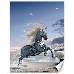 Wonderful Wild Fantasy Horse On The Beach Canvas 36  X 48  by FantasyWorld7