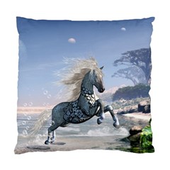 Wonderful Wild Fantasy Horse On The Beach Standard Cushion Case (two Sides)