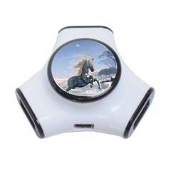 Wonderful Wild Fantasy Horse On The Beach 3-port Usb Hub by FantasyWorld7