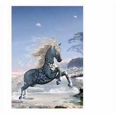 Wonderful Wild Fantasy Horse On The Beach Large Garden Flag (two Sides) by FantasyWorld7