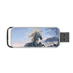 Wonderful Wild Fantasy Horse On The Beach Portable Usb Flash (two Sides) by FantasyWorld7