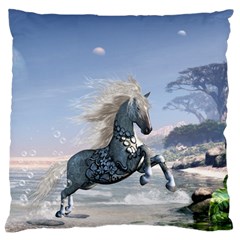 Wonderful Wild Fantasy Horse On The Beach Standard Flano Cushion Case (two Sides) by FantasyWorld7