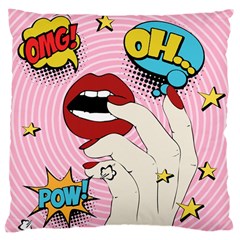 Pop Art   Large Cushion Case (one Side) by Valentinaart