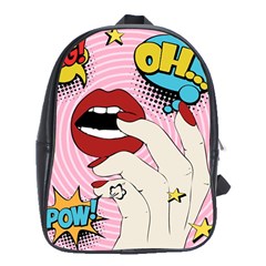 Pop Art   School Bag (xl) by Valentinaart