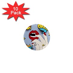 Pop Art   1  Mini Magnet (10 Pack)  by Valentinaart