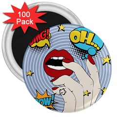 Pop Art   3  Magnets (100 Pack) by Valentinaart