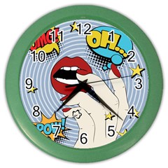 Pop Art   Color Wall Clock by Valentinaart