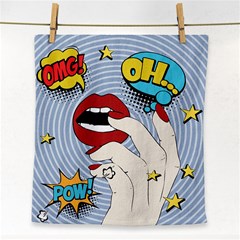 Pop Art   Face Towel by Valentinaart