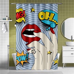 Pop Art   Shower Curtain 48  X 72  (small)  by Valentinaart