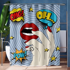 Pop Art   Shower Curtain 60  X 72  (medium)  by Valentinaart