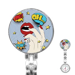 Pop Art   Stainless Steel Nurses Watch by Valentinaart