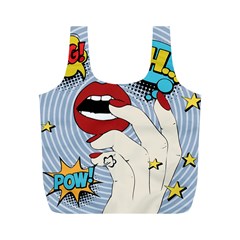 Pop Art   Full Print Recycle Bag (m) by Valentinaart