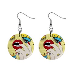 Pop Art   Mini Button Earrings by Valentinaart