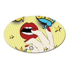 Pop Art   Oval Magnet by Valentinaart