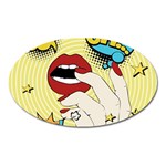 Pop Art   Oval Magnet Front