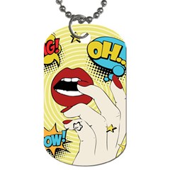 Pop Art   Dog Tag (two Sides) by Valentinaart