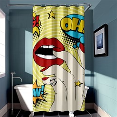 Pop Art   Shower Curtain 36  X 72  (stall)  by Valentinaart