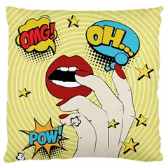 Pop Art   Large Flano Cushion Case (one Side) by Valentinaart