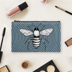 Pop Art  Bee Cosmetic Bag (medium) by Valentinaart