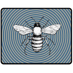 Pop Art  Bee Double Sided Fleece Blanket (medium)  by Valentinaart