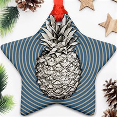 Pop Art  Pineapple  Star Ornament (two Sides) by Valentinaart