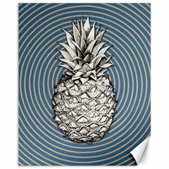 Pop Art  Pineapple  Canvas 11  X 14  by Valentinaart