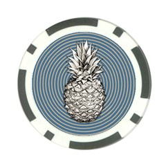 Pop Art  Pineapple  Poker Chip Card Guard by Valentinaart